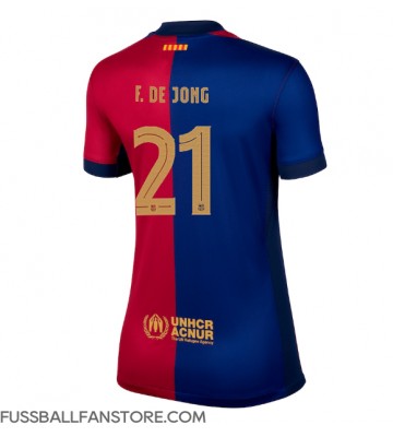 Barcelona Frenkie de Jong #21 Replik Heimtrikot Damen 2024-25 Kurzarm